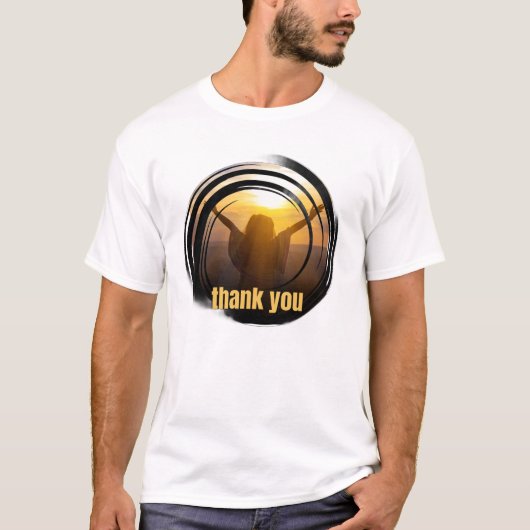 Danke – Dankbare Seele erhebt sich T-Shirt (Vorderseite)