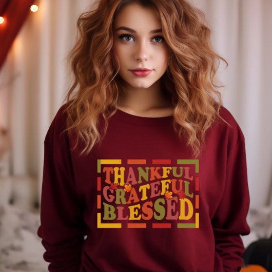 Danke, danke, dankbar, gesegnet Design Sweatshirt