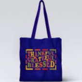 Danke, danke, dankbar, gesegnet Design Tragetasche