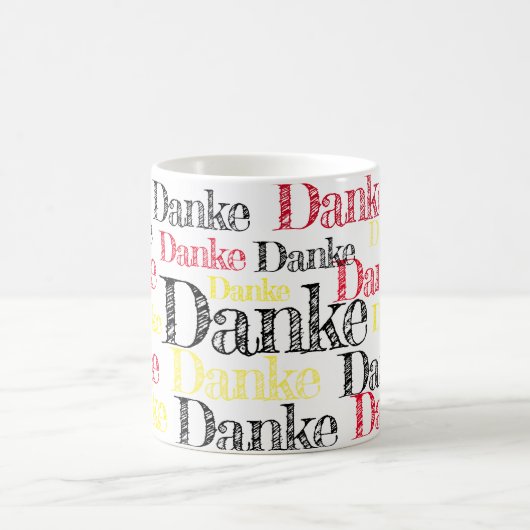 Danke, Danke, Danke, Danke, Danke! Kaffeetasse (Mittel)