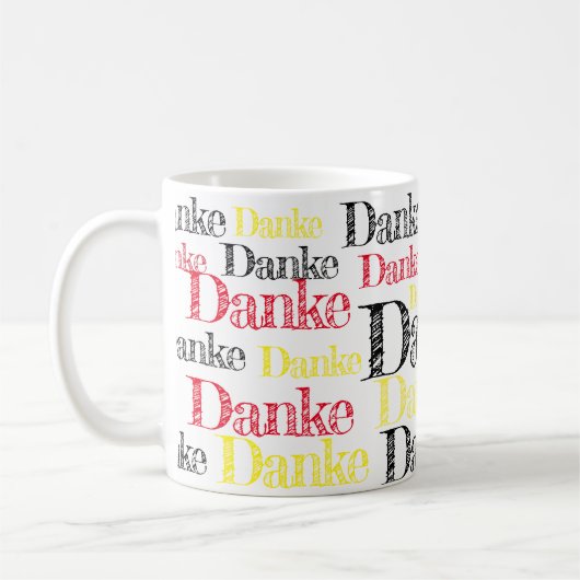 Danke, Danke, Danke, Danke, Danke! Kaffeetasse (Links)