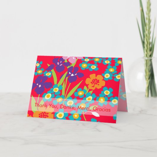 Danke, Danke, Danke, Merci, Gracias-Karte Dankeskarte (Vorderseite)