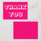 Danke, danke, heiß rosa weiße Karte (Vorne/Hinten)