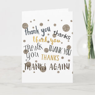 DANKE, DANKE Süße Glitter Glam Klappkarte