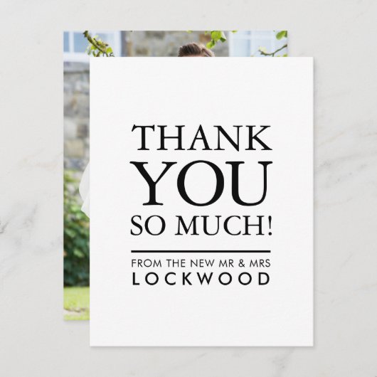 DANKE DANKEN SIE Foto einfache fett formatierte St (Vorne/Hinten)