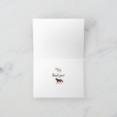 Danke Dankeschön Pferd Grast Notizkarte (Innenseite)