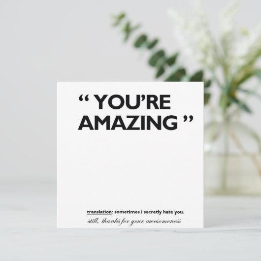 Danke! Dankeskarte (Stehend Vorderseite)