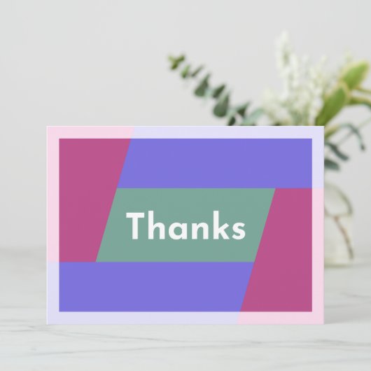 "Danke" Dankeskarte (Stehend Vorderseite)