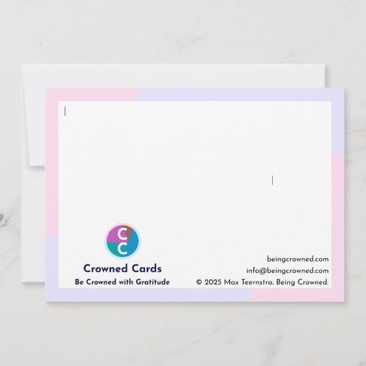 "Danke" Dankeskarte (Rückseite)