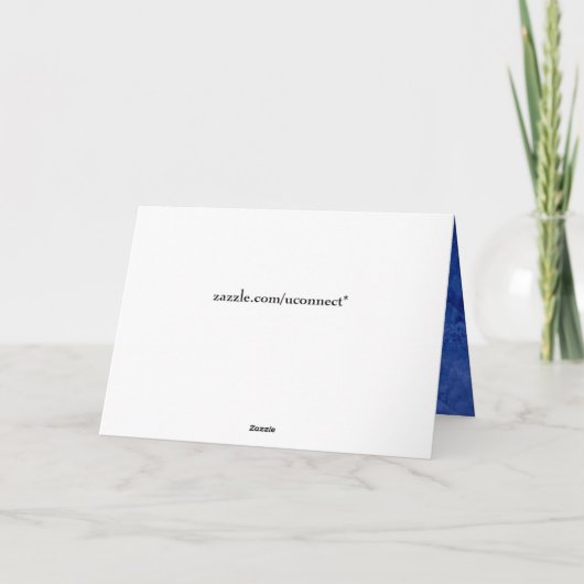 Danke, Dark Blue Grußkarte Dankeskarte (Rückseite)