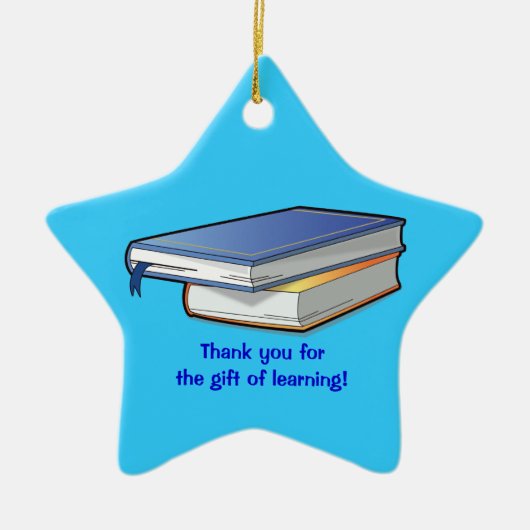 Danke das Geschenk des Lehrers Keramikornament (Vorne)