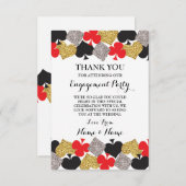 Danke das Verlobungs-Party, das Vegas-Kasino Einladung (Vorne/Hinten)