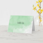 Danke, dass die grüne Wasserfarbe verblasst ist Karte (Gelbe Blume)