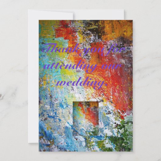 Danke, dass du an unserer Hochzeit teilgenommen ha Einladung (Vorderseite)