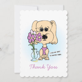 Danke, dass du auf meinen Hund gegangen bist Flat  Dankeskarte
