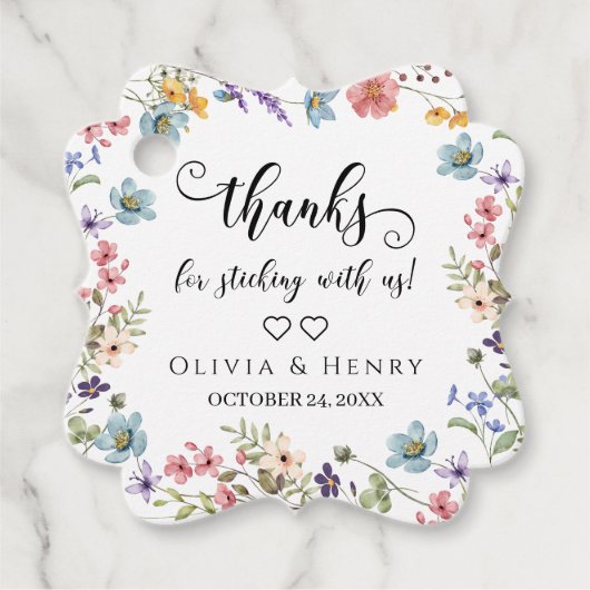 Danke, dass du bei uns bleibst und dich für die Bl Geschenkanhänger (Vorderseite)