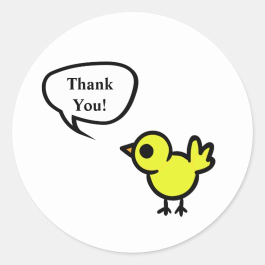 Danke, dass du Bird Sticker Getweetet hast (Vorderseite)