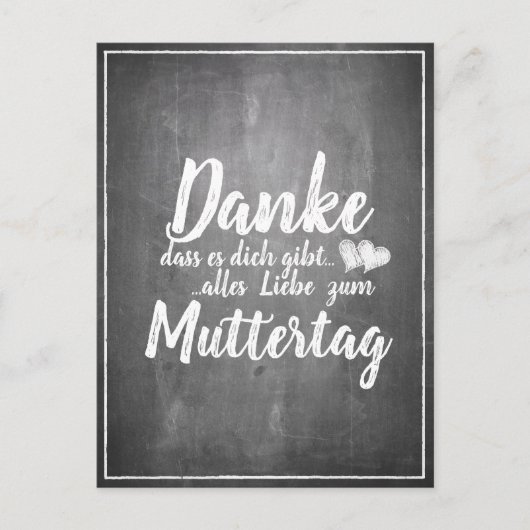 Danke, dass du bist! Muttertagskappe Feiertagspostkarte (Vorderseite)