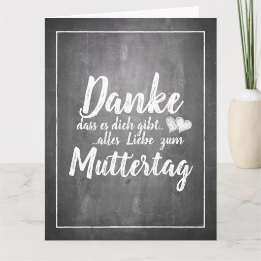 Danke, dass du bist! Muttertagskappe Karte (Vorderseite)