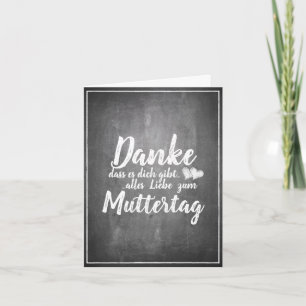 Danke, dass du bist! Muttertagskappe Karte