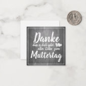 Danke, dass du bist! Muttertagskappe Mitteilungskarte (Vorderseite/Rückseite Beispiel)