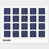Danke, dass du blaue Nautic Wedding Stickers (Blatt)