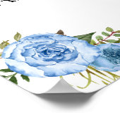 Danke, dass du Braut duschst, um blau zu sein Poster (Ecke)