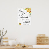 Danke, dass du Braut duschst, um Sonnenblumen zu s Poster (Küche)