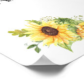 Danke, dass du Braut duschst, um Sonnenblumen zu s Poster (Ecke)