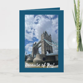 Danke, dass du da bist. dankeskarte