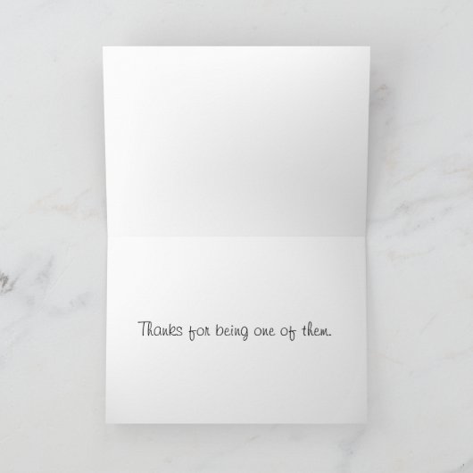 Danke, dass du da warst, als ich hässlich weinte karte (Innenseite)