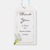 Danke, dass du das Kennzeichen der Calla-Lilie-Gas Geschenkanhänger (Vorderseite)