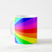"Danke, dass du dein Licht scheinst!' Regenbogen-A Kaffeetasse (Vorderseite Links)
