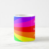 "Danke, dass du dein Licht scheinst!' Regenbogen-A Kaffeetasse (Mittel)