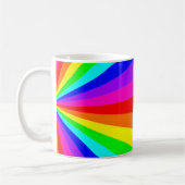 "Danke, dass du dein Licht scheinst!' Regenbogen-A Kaffeetasse (Links)