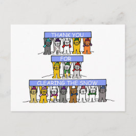Danke, dass du den Schnee geräumt hast Postkarte