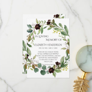 Danke, dass du dich an Beileid erinnert hast. Dankeskarte