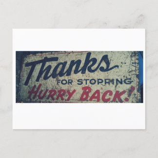 Danke, dass du dich beeilt hast! Postkarte