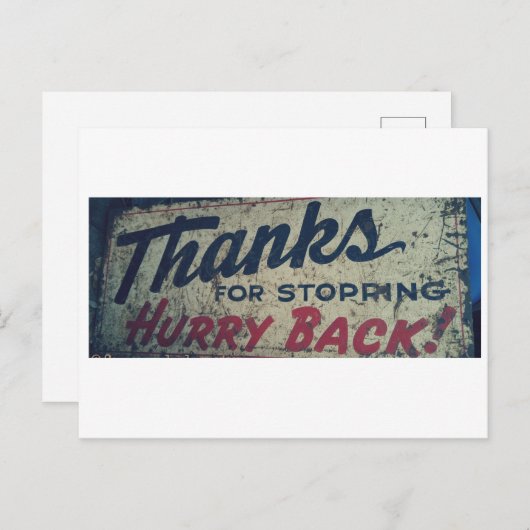Danke, dass du dich beeilt hast! Postkarte (Vorne/Hinten)