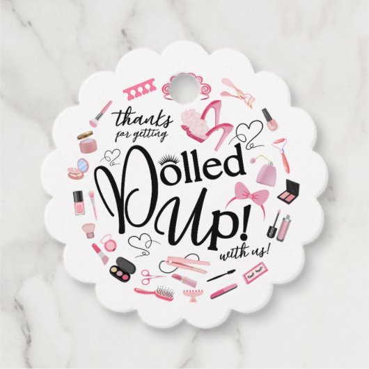 Danke, dass du dich mit uns Party erwischt hast Geschenkanhänger (Vorderseite)