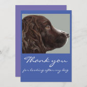 Danke, dass du dich um meine Hundekarte gekümmert  Dankeskarte (Vorne/Hinten)