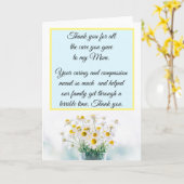 Danke, dass du dich um meine Mama Nurse gekümmert  Karte (Gelbe Blume)