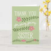 Danke, dass du dich um meine Schwester gekümmert h Karte (Gelbe Blume)