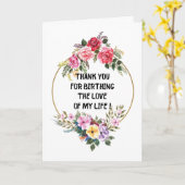 Danke, dass du die Liebe meines Lebens gebären has Karte (Gelbe Blume)