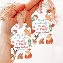 Danke, dass du die Schule fröhlich und hell gemach Geschenkanhänger