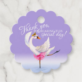 Danke, dass du diesen Tag Ballet Schwan lila getei Geschenkanhänger