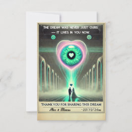 💌 "Danke, dass du diesen Traum geteilt hast" Weir Dankeskarte