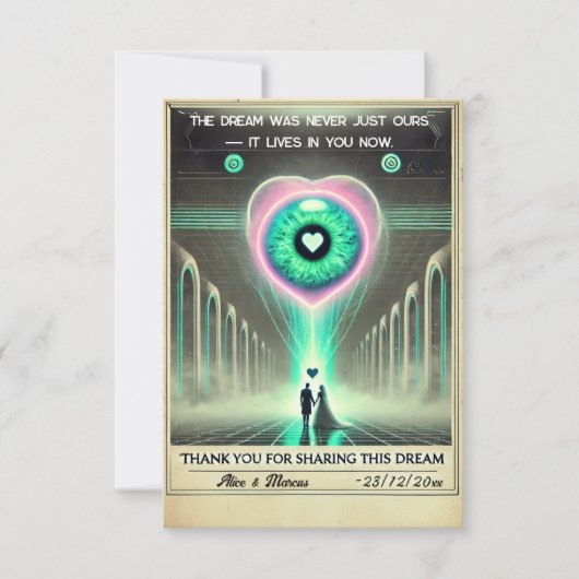 💌 "Danke, dass du diesen Traum geteilt hast" Weir Dankeskarte (Vorderseite)