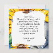 Danke, dass du dort Personalisiert bist Karte (Rückseite)