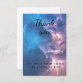 Danke, dass du dort Sturme des Lebens warst Dankeskarte (Vorne/Hinten)